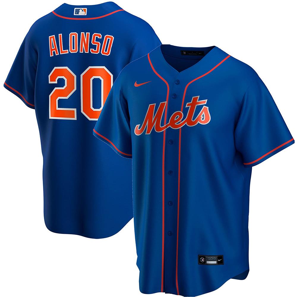 Mens New York Mets Pete Alonso Cool Base Replica Jersey Blue