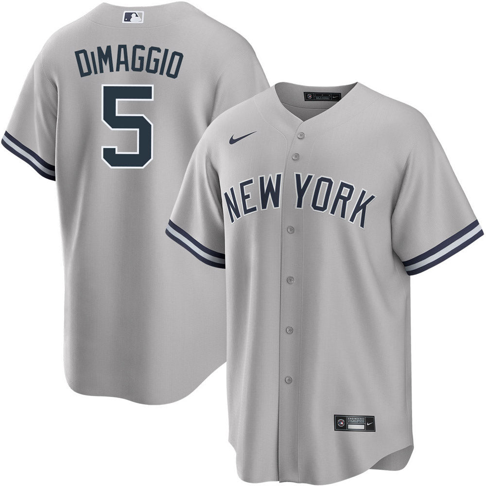 Men's New York Yankees Joe DiMaggio Replica Road Jersey - Gray