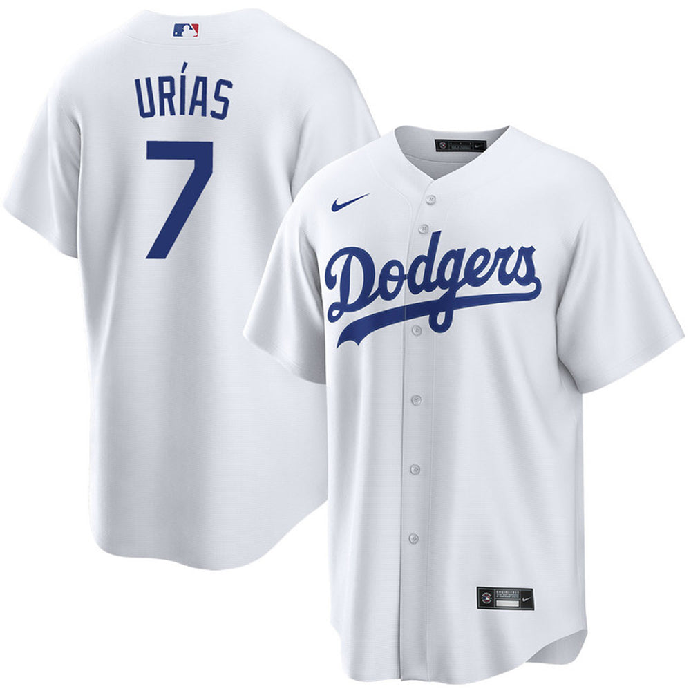 Men's Los Angeles Dodgers Julio Urias Cool Base Replica Home Jersey - White