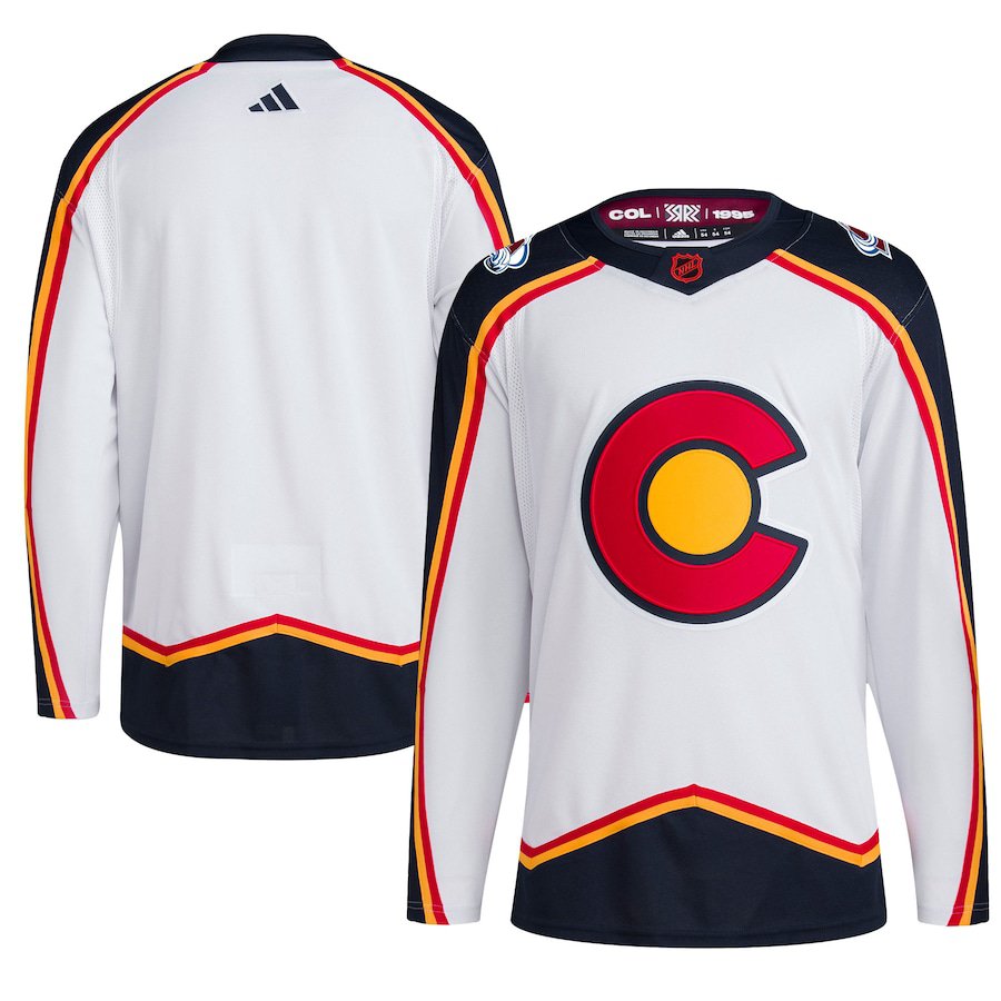 Men's Colorado Avalanche Blank White Reverse Retro 2.0 Stitched Hockey Jersey