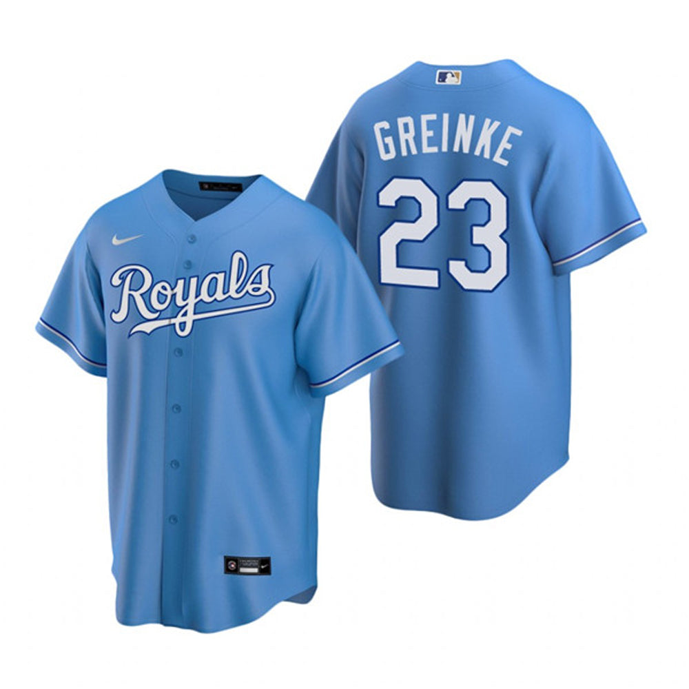 Men's Kansas City Royals Zack Greinke Cool Base Replica Alternate Jersey - Light Blue