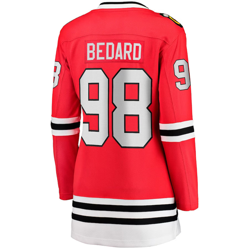 Women's Connor Bedard Chicago Blackhawks Fanatics Branded Red Breakaway Home Jersey