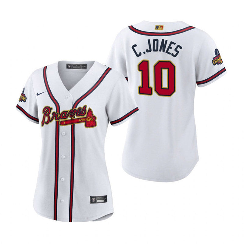 Women's Atlanta Braves Chipper Jones Replica Home Jersey - White