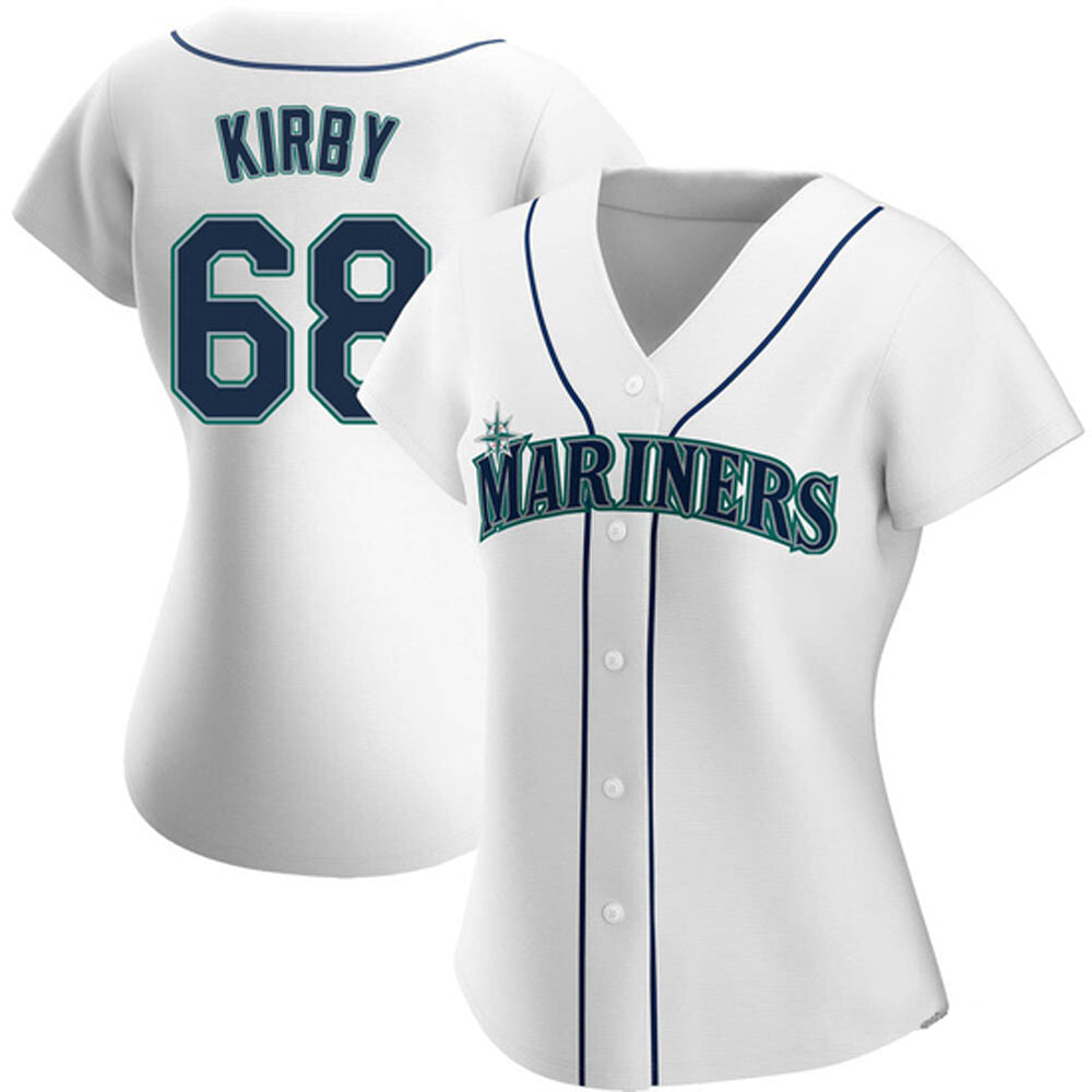 Women's Seattle Mariners George Kirby Cool Base Replica Home Jersey - White