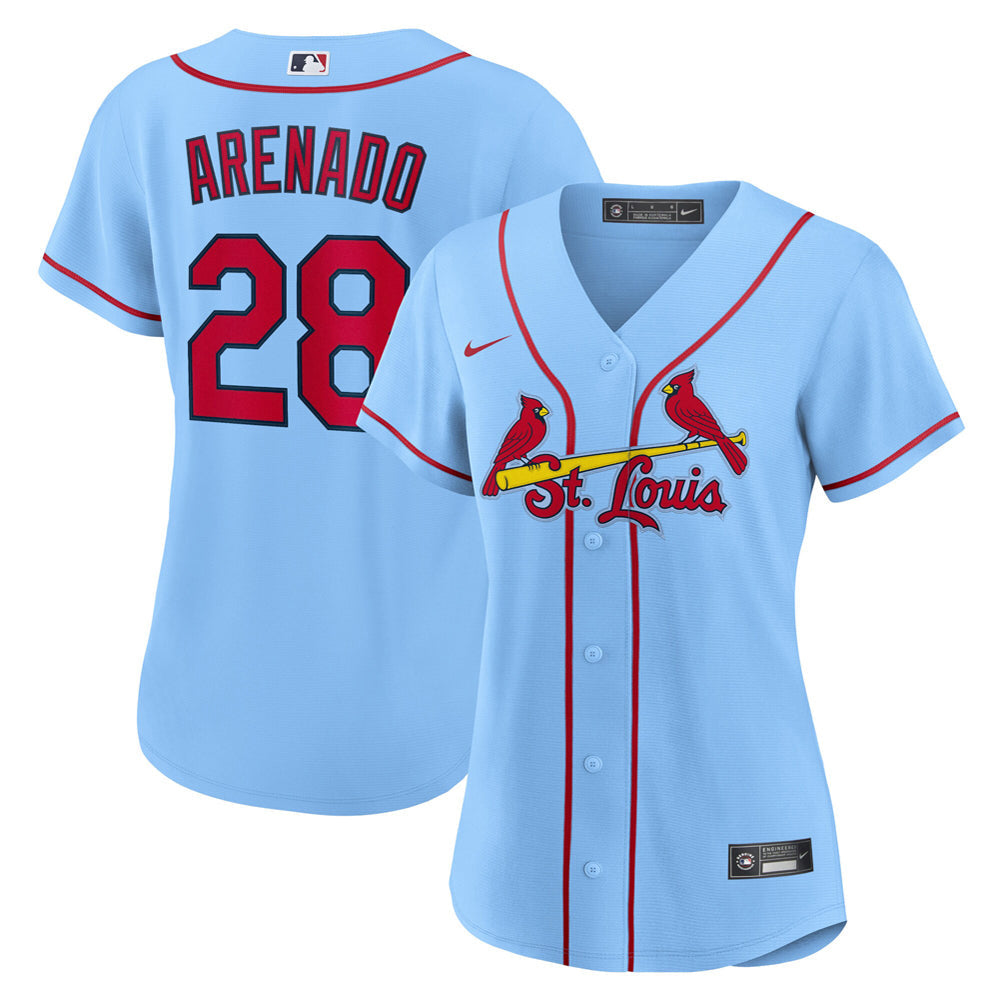 Women's St. Louis Cardinals Nolan Arenado Alternate Player Jersey - Light Blue