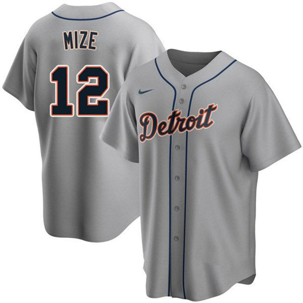 Men's Detroit Tigers Casey Mize Cool Base Replica Road Jersey - Gray