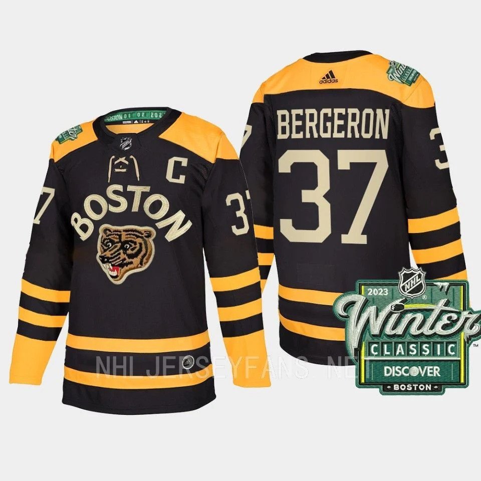 Boston Bruins #37 Patrice Bergeron Winter Classic Authentic Stitched Jersey Black